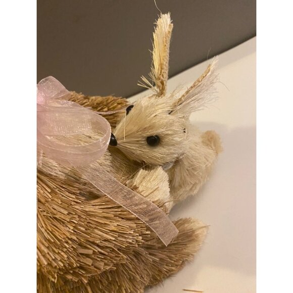 Ashland Straw Bunny Mom & Baby 9" - Picture 9 of 12